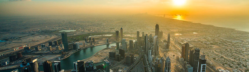 Auringonlasku Dubaissa