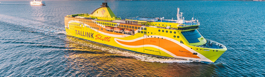 Tallink Shuttle laiva Tallinnaan